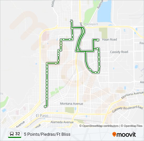 32 Bus Line Map