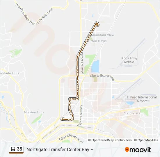 35 Bus Line Map