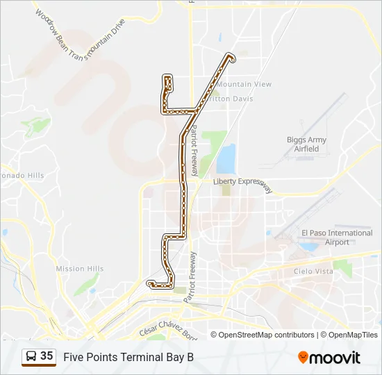 35 Bus Line Map