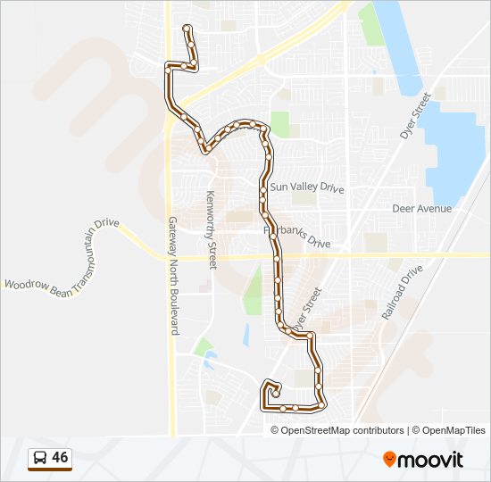 46 Bus Line Map