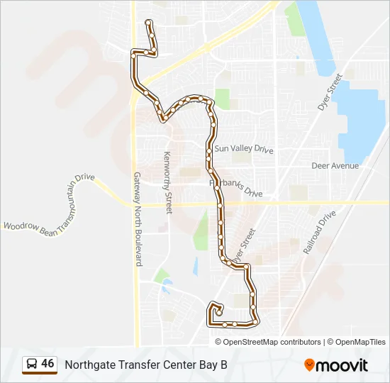 46 Bus Line Map