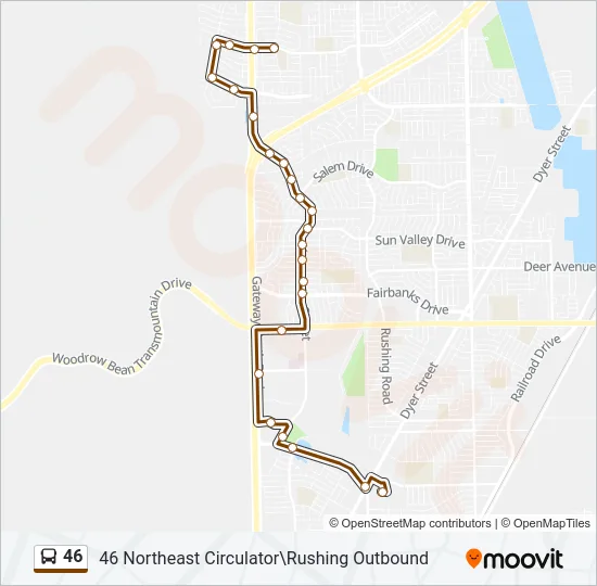 46 Bus Line Map