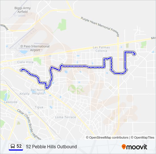 52 Bus Line Map