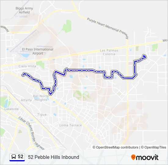 52 Bus Line Map