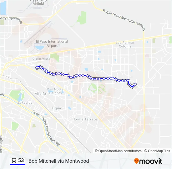 53 Bus Line Map