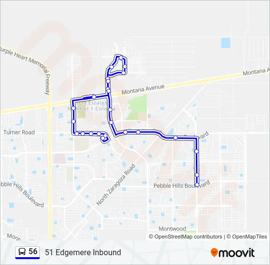 56 Bus Line Map