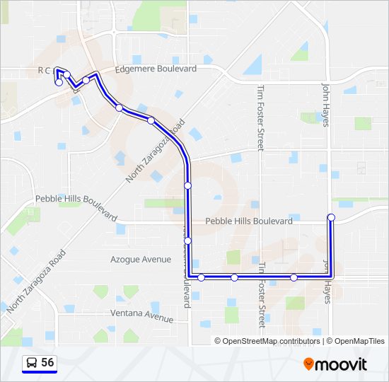 56 bus Line Map