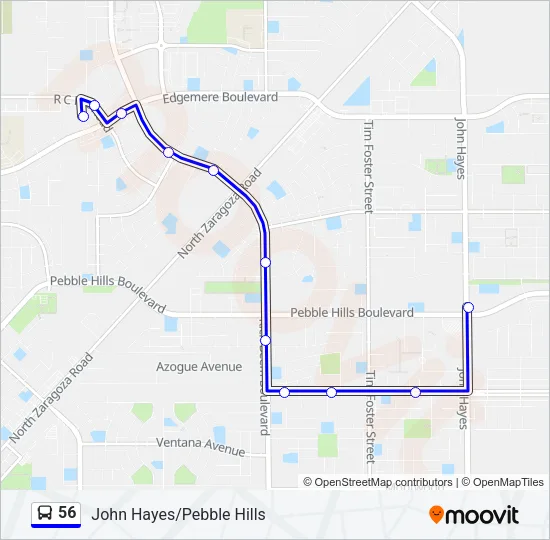 56 Bus Line Map