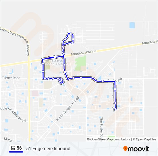 56 Route: Schedules, Stops & Maps - 51 Edgemere Inbound (Updated)