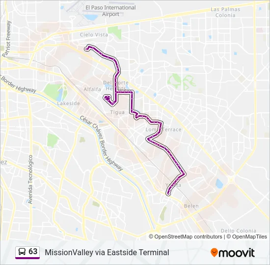 63 Bus Line Map