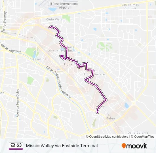 63 Bus Line Map