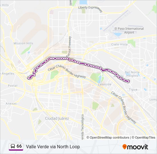 66 Bus Line Map