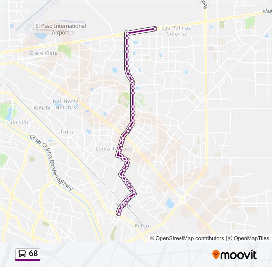 68 bus Line Map