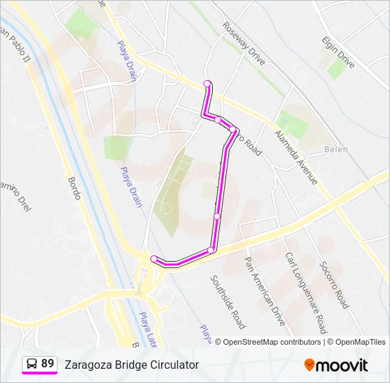 89 Bus Line Map
