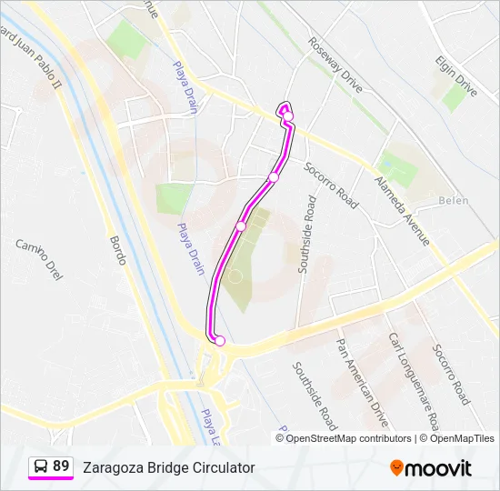 89 Bus Line Map