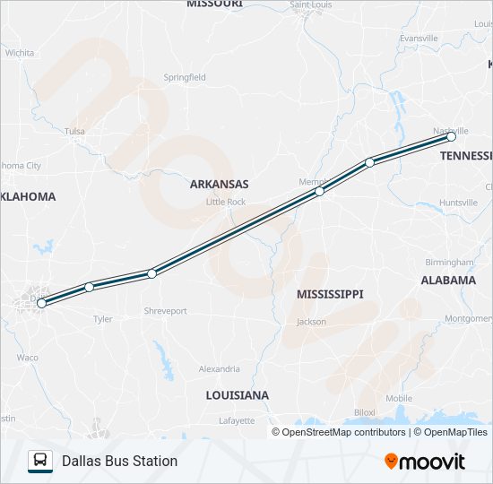 GREYHOUND US0601 Bus Line Map