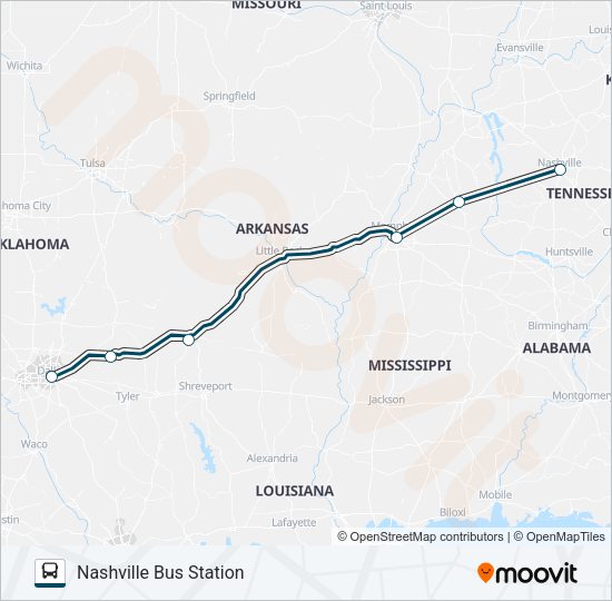 GREYHOUND US0601 Bus Line Map