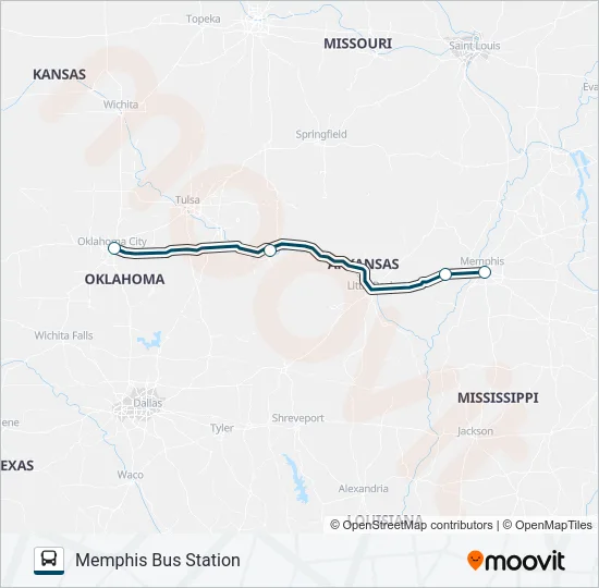 GREYHOUND US1148 Bus Line Map