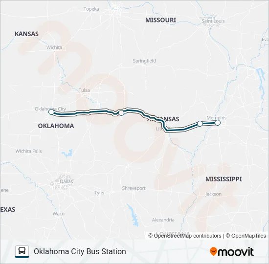GREYHOUND US1148 Bus Line Map