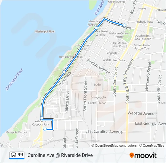 99 Bus Line Map