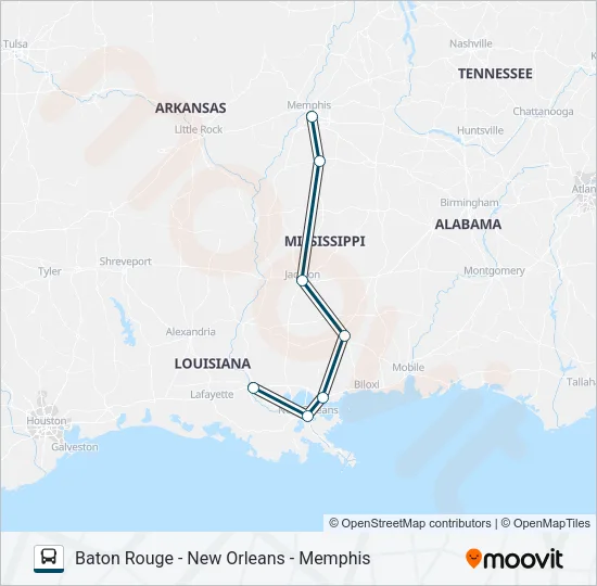 GREYHOUND US1173 Bus Line Map