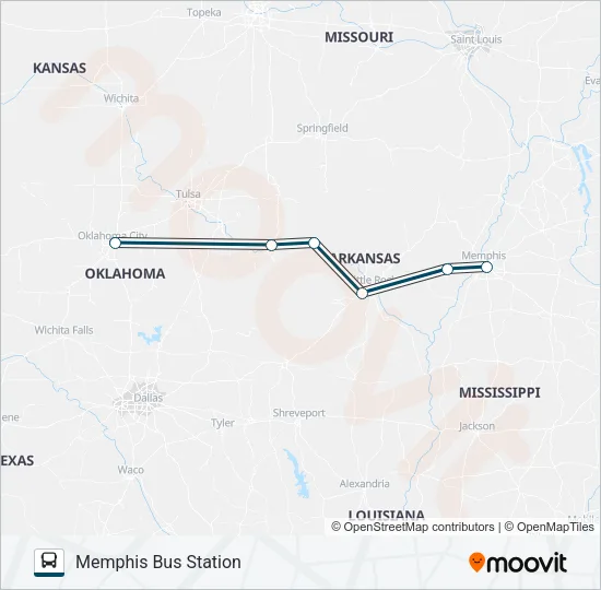GREYHOUND US1148S Bus Line Map