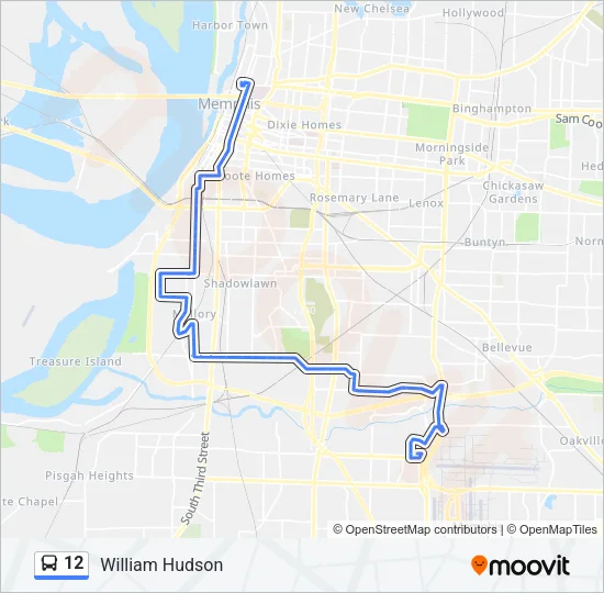 12 Bus Line Map