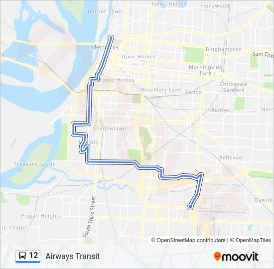 12 Bus Line Map