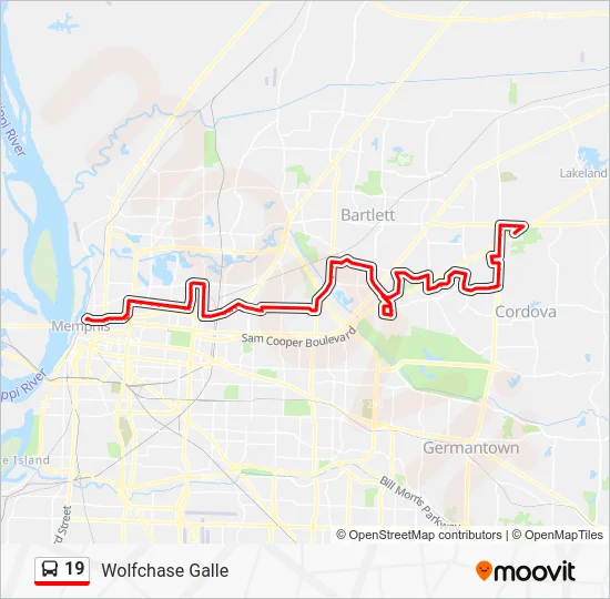 19 Bus Line Map