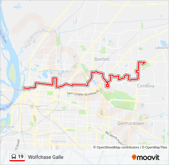 19 Bus Line Map
