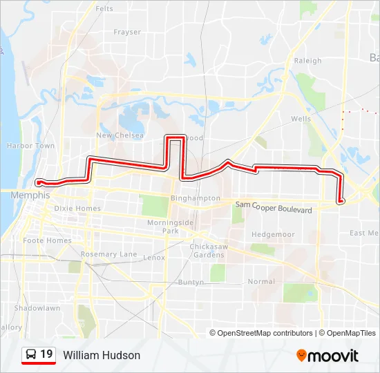 19 Bus Line Map