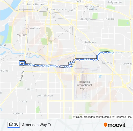 30 Bus Line Map