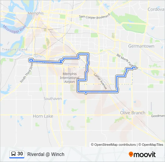 30 Bus Line Map