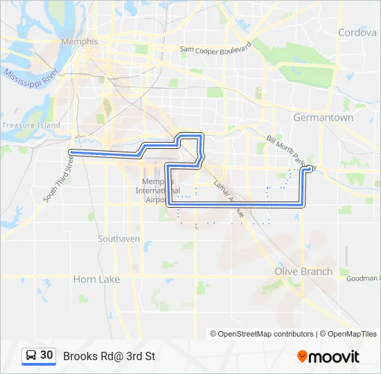 30 Bus Line Map