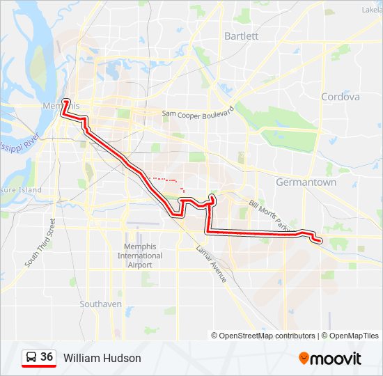 36 bus Line Map