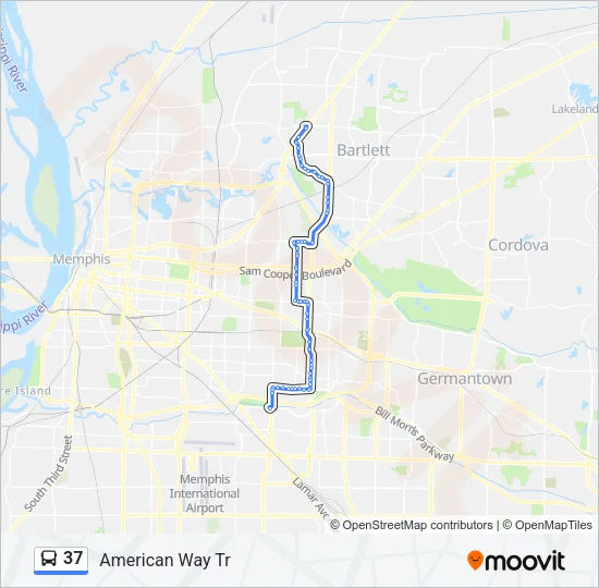 37 Bus Line Map