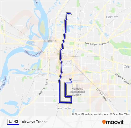 42 Bus Line Map