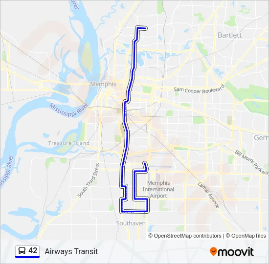 42 Bus Line Map
