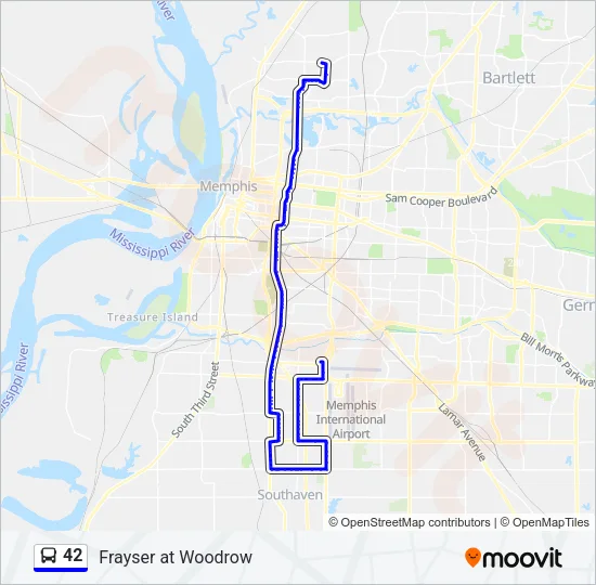 42 Bus Line Map