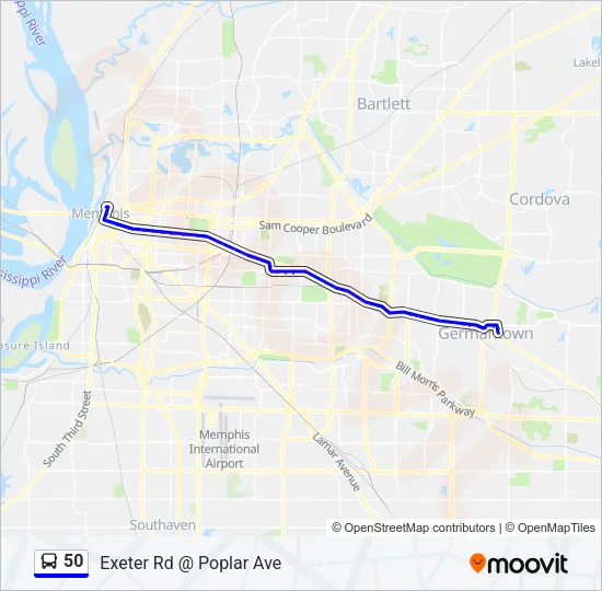 50 Bus Line Map