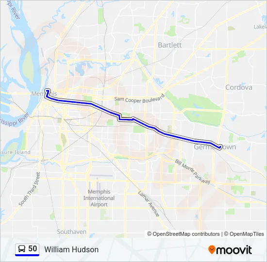50 Bus Line Map
