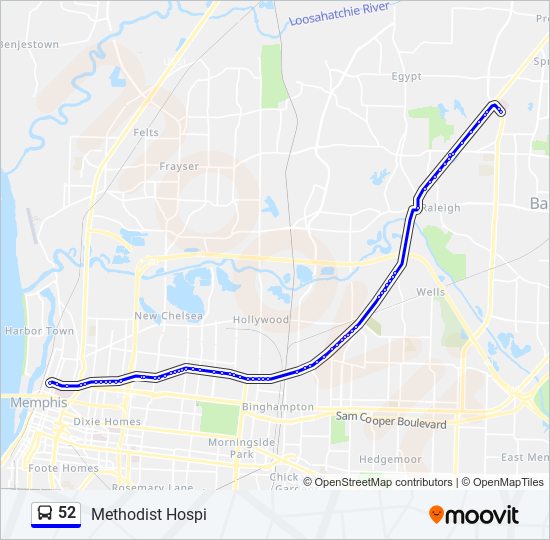 Mapa de 52 de autobús