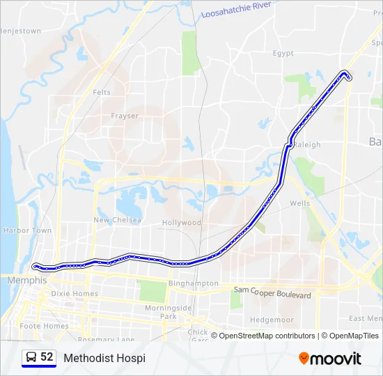 52 Bus Line Map