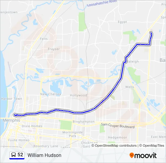 52 Bus Line Map