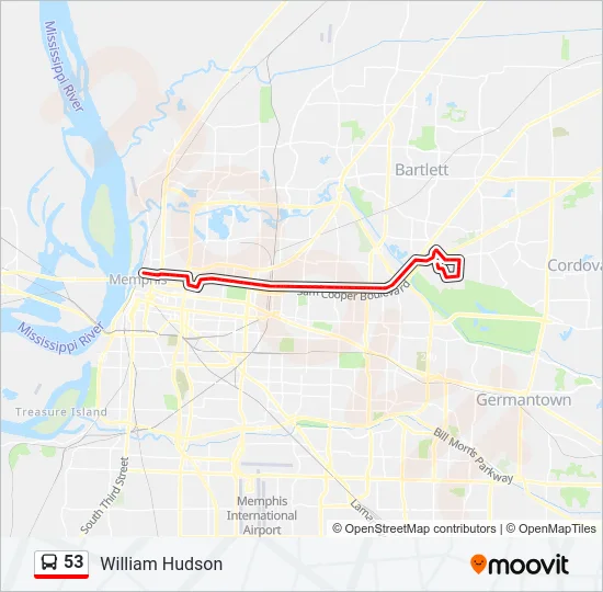 53 Bus Line Map