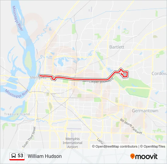 53 Bus Line Map