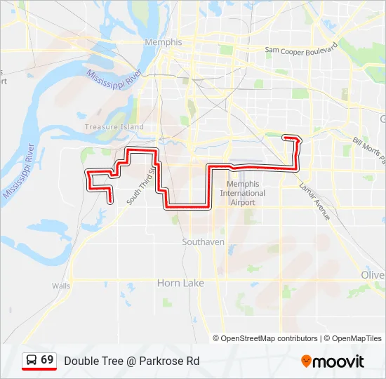 69 Bus Line Map