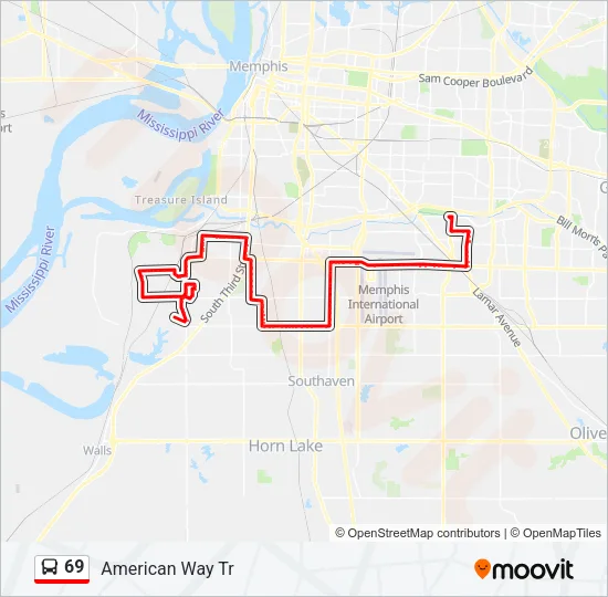 69 Bus Line Map