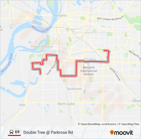 69 Bus Line Map