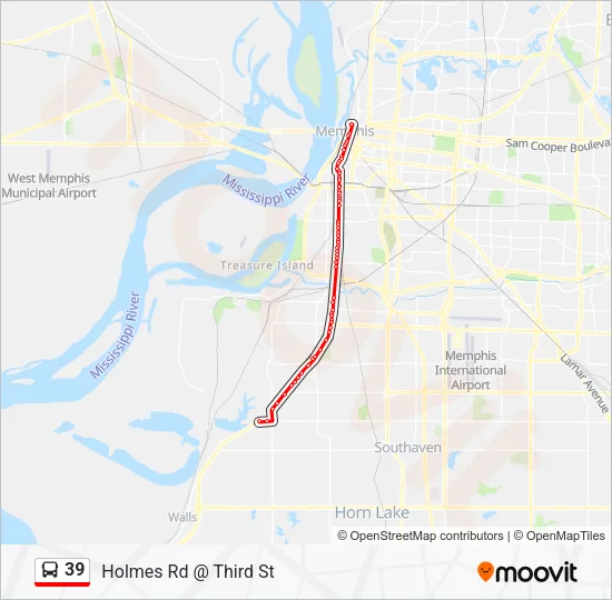 39 Bus Line Map